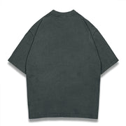 Washed street style plain T-shirt - Grey