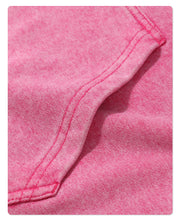 Street Loose Washed Hoodie-Pink