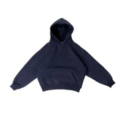 Unique Washed Street Style Hoodie-Navy